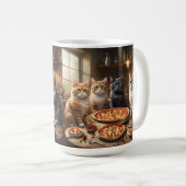 Iedereen klaar voor kat pizza avond, koffiemok (Voorkant rechts)