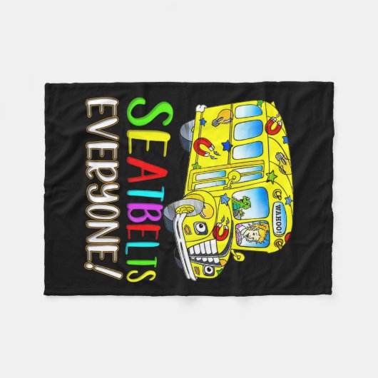 Iedereen Leuk Magic School Bus Driver Job Pride Fleece Deken (Voorkant (Horizontaal))