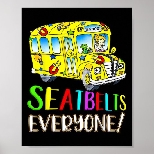Iedereen Leuk Magic School Bus Driver Job Pride Poster (Voorkant)