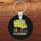 Iedereen Leuk Magic School Bus Driver Job Pride Sleutelhanger (Voorkant)