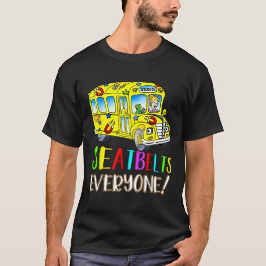 Iedereen Leuk Magic School Bus Driver Job Pride T-shirt (Voorkant)