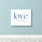 Iedereen Liefde Typografie Canvas Afdruk (Insitu (Houten vloer))