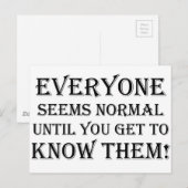 Iedereen lijkt normaal… briefkaart (Voorkant / Achterkant)