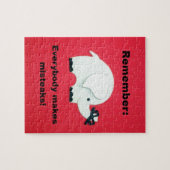 Iedereen maakt fouten. legpuzzel (Horizontaal)