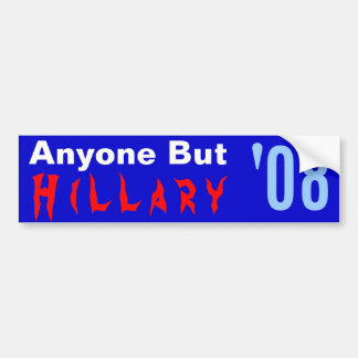 Iedereen Maar H i l l a r y, 08, " Bumpersticker