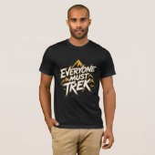 Iedereen Moet Trek Berg Logo  T-shirt (Voorkant volledig)