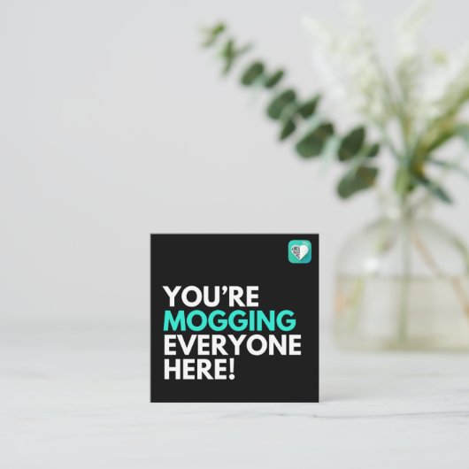 Iedereen moggen vierkante visitekaartje (Staand voorkant)