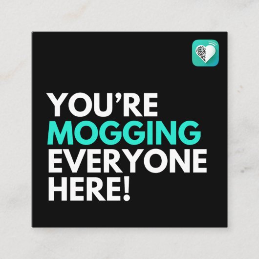 Iedereen moggen vierkante visitekaartje (Voorkant)