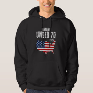 Iedereen onder de 70 humoristische 2024 verkiezing hoodie