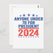 Iedereen onder de 70 voor President 2024 Briefkaart (Voorkant / Achterkant)