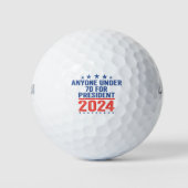 Iedereen onder de 70 voor president 2024 Grappige  Golfballen (Voorkant)