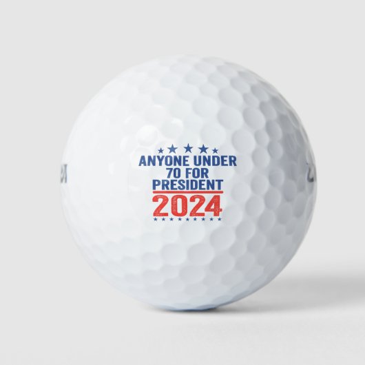 Iedereen onder de 70 voor president 2024 Grappige  Golfballen (Voorkant)