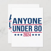 Iedereen onder de 80 2024 Grappig President (Voorkant / Achterkant)