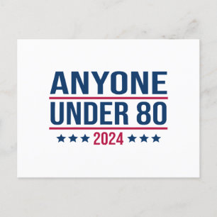Iedereen onder de 80 2024 Grappig President Briefkaart