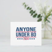 Iedereen onder de 80 2024 Grappig President Briefkaart (Staand voorkant)