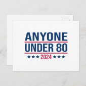 Iedereen onder de 80 2024 Grappig President Briefkaart (Voorkant / Achterkant)