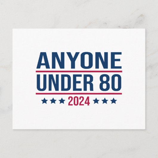 Iedereen onder de 80 2024 Grappig President Feestdagenkaart (Voorkant)