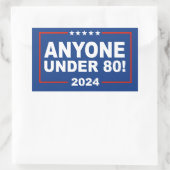 Iedereen onder de 80 in 2024 rechthoekige sticker (Tas)