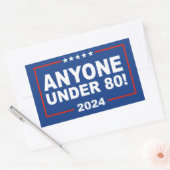 Iedereen onder de 80 in 2024 rechthoekige sticker (Envelop)