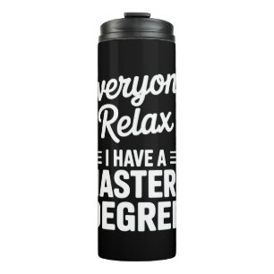 Iedereen Onthoudt Ik Heb Eeen Masterdiploma Master Thermosbeker