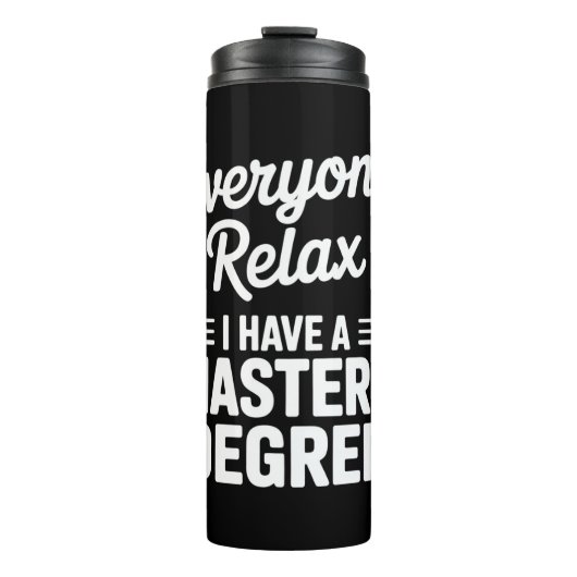 Iedereen Onthoudt Ik Heb Eeen Masterdiploma Master Thermosbeker (Voorkant)