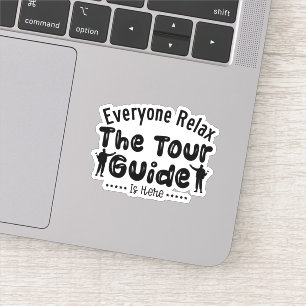 Iedereen ontspan de gids is hier sticker