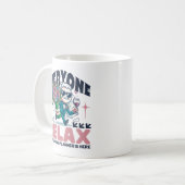 Iedereen ontspant koffiemok (Voorkant links)
