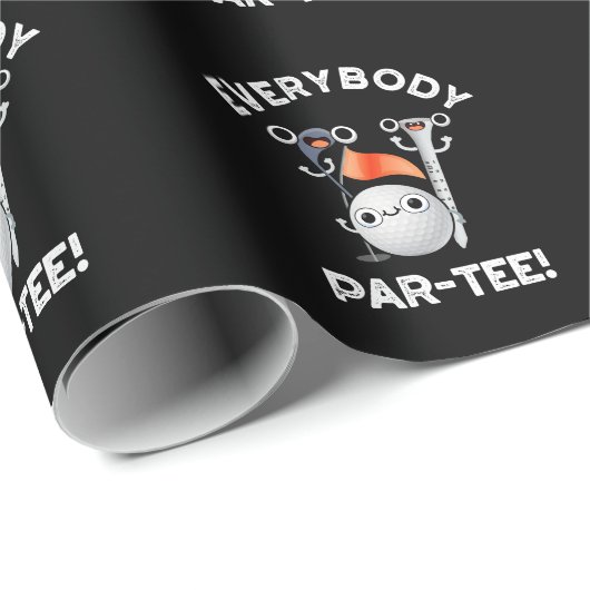 Iedereen Par-t-shirt Funny Golf Pun Dark BG Cadeaupapier (Rol Hoek)