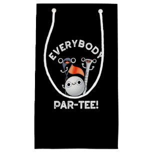 Iedereen Par-t-shirt Funny Golf Pun Dark BG Klein Cadeauzakje