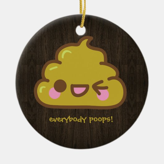iedereen poeit keramisch ornament (Voorkant)