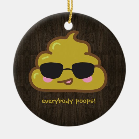iedereen poeit keramisch ornament (Voorkant)