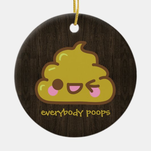 iedereen poeit keramisch ornament (Voorkant)