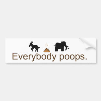 Iedereen Poops Bumpersticker