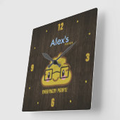 Iedereen Poops Vierkante Klok (Hoek)