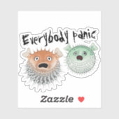 Iedereen raakt in paniek sticker (Vel)