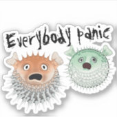 Iedereen raakt in paniek sticker (Voorkant)