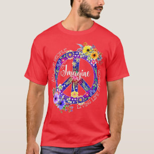iedereen stelt zich een leven in vrede voor t-shirt