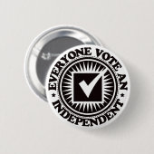 Iedereen stemt onafhankelijk ronde button 5,7 cm (Voorkant /achterkant)
