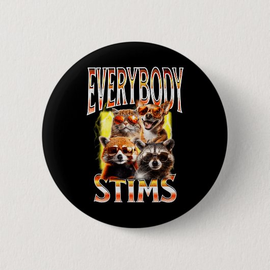 Iedereen Stims Autisme Bewustzijn Bootleg Neurodiv Ronde Button 5,7 Cm (Voorkant)