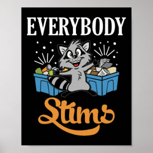 Iedereen Stims Neurodiversiteit Autisme Strijder N Poster