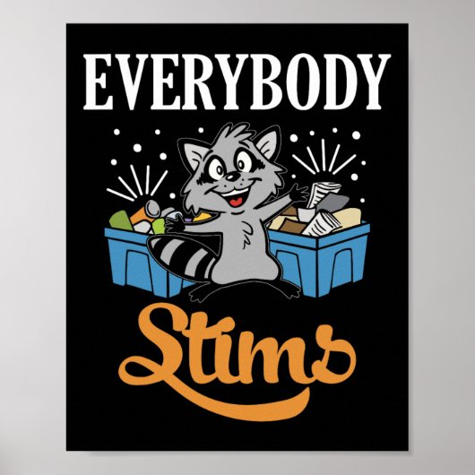 Iedereen Stims Neurodiversiteit Autisme Strijder N Poster (Voorkant)
