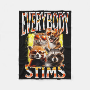 Iedereen Stimt Autismebewustzijn Bootleg Neurodive Fleece Deken