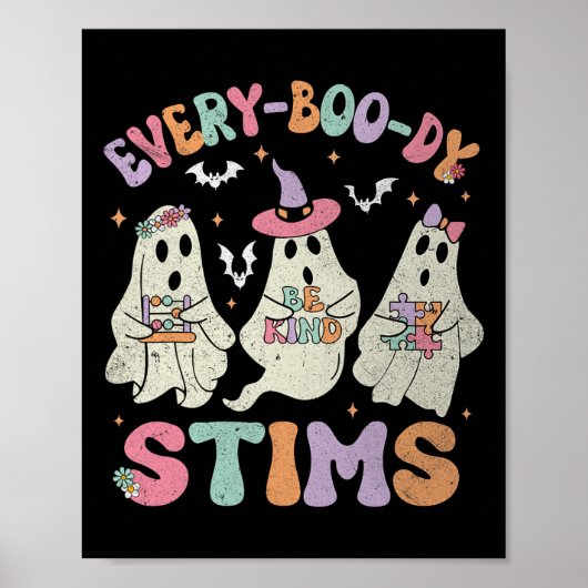 Iedereen Stimt Grappig Autisme Spook Halloween Sp Poster (Voorkant)