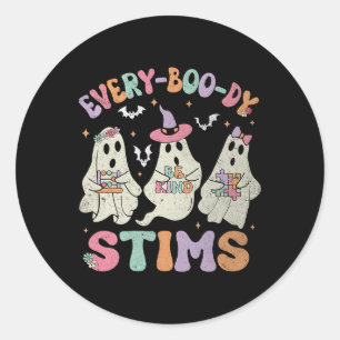 Iedereen Stimt Grappig Autisme Spook Halloween Sp Ronde Sticker