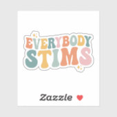 Iedereen stimuleert autisme speciaal Ed leraar ges Sticker (Vel)