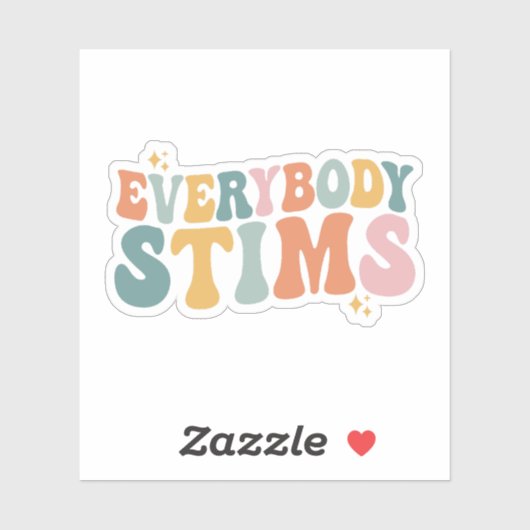 Iedereen stimuleert autisme speciaal Ed leraar ges Sticker (Vel)