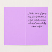 Iedereen thuis kerstkaart kaart (Binnenkant ongevouwen)