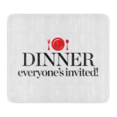 Iedereen uitgenodigd snijplank (Voorkant)