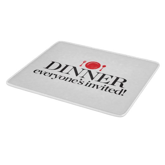 Iedereen uitgenodigd snijplank (Hoek)