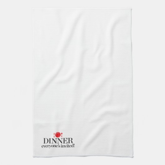 Iedereen uitgenodigd theedoek (Verticaal)